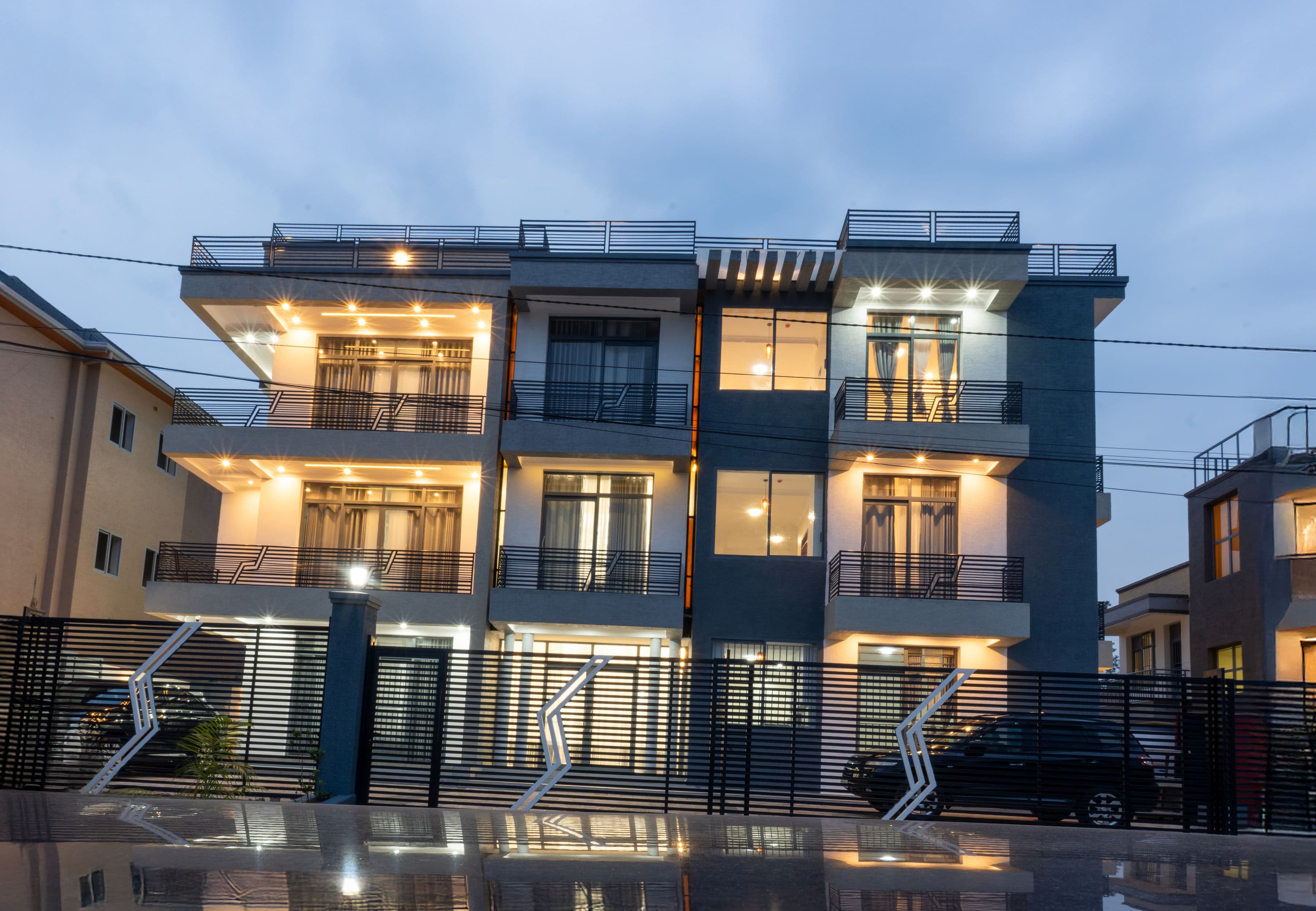 Unica House Evening Front View